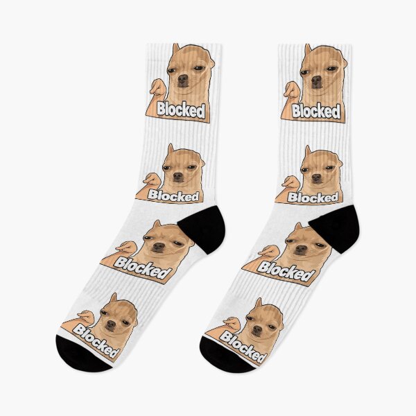 Item preview, Blocked Dog Meme Funny Chihuahua Reaction Image designed and sold by FemmePod.