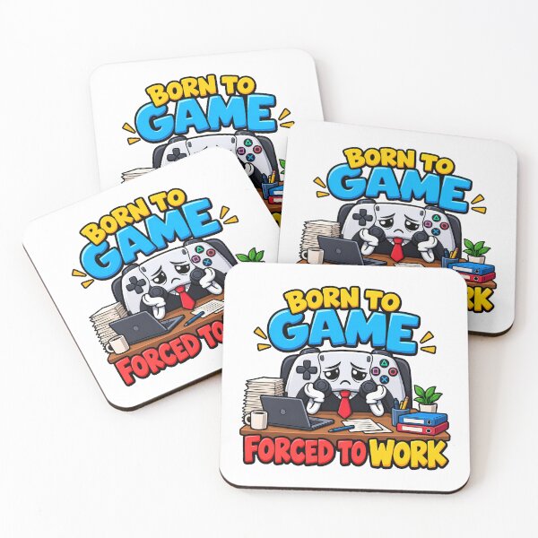 Item preview, Born to Game Forced to Work Funny Gamer designed and sold by T0LD Studio.