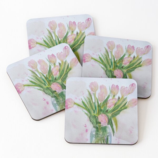 Item preview, Pink Tulips in a Glass designed and sold by Ala Lopatniov.