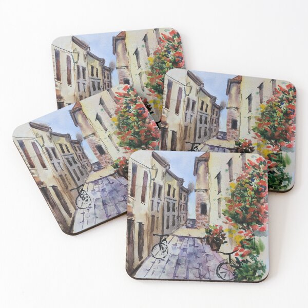 Item preview, Flower Alley with Bicycles designed and sold by Ala Lopatniov.