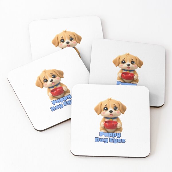 Item preview, Puppy Dog Eyes Cute Begging Dog Empty Bowl Funny Idiom Sticker designed and sold by glitchman2.