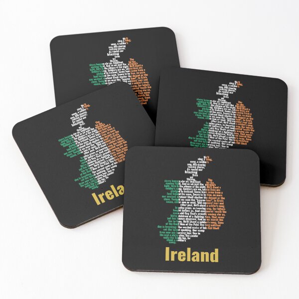 Item preview, Ireland Map Typographic Anthem Art - Amhrán na bhFiann designed and sold by JR78.