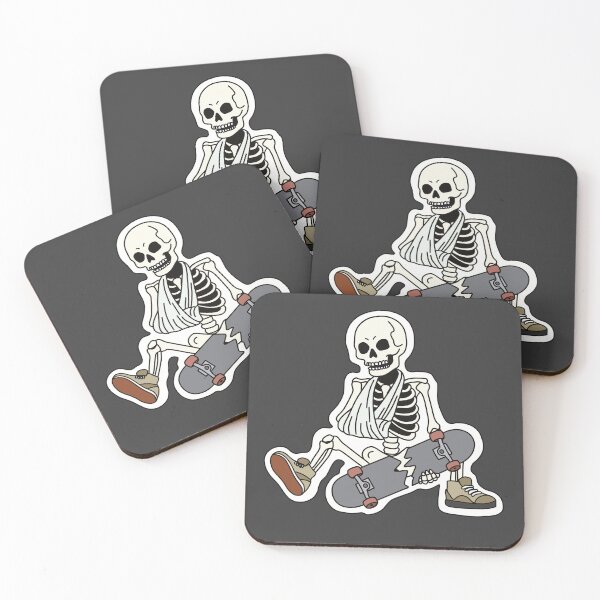 Item preview, Injured skater skeleton with broken board underground skate art  designed and sold by EDimension.