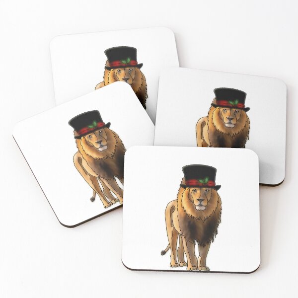 Item preview, Leon the Lion Wearing a snowman Hat – animalzinhats designed and sold by Ashley’sAnimalz.
