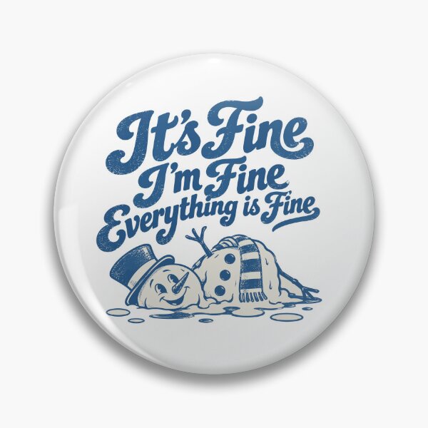 Item preview, It's Fine I'm Fine Everything is Fine Snowman Funny Christmas designed and sold by J-Style-Design.