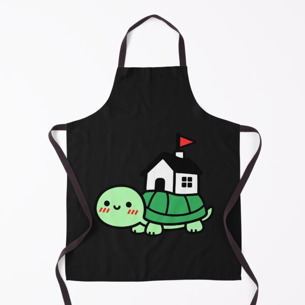 Item preview, Cute Turtle with a Tiny House on Its Shell – Kawaii Turtle Doodle designed and sold by ColorSplash123.