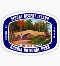 Mount Desert Island Acadia National Park Arch Bridge Maine Sticker