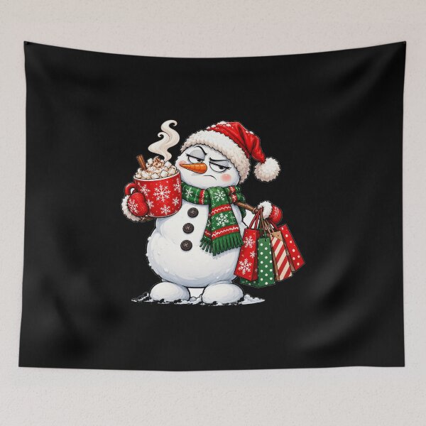 Item preview, Funny Tired Snowman Coffee Christmas Design designed and sold by wanado.
