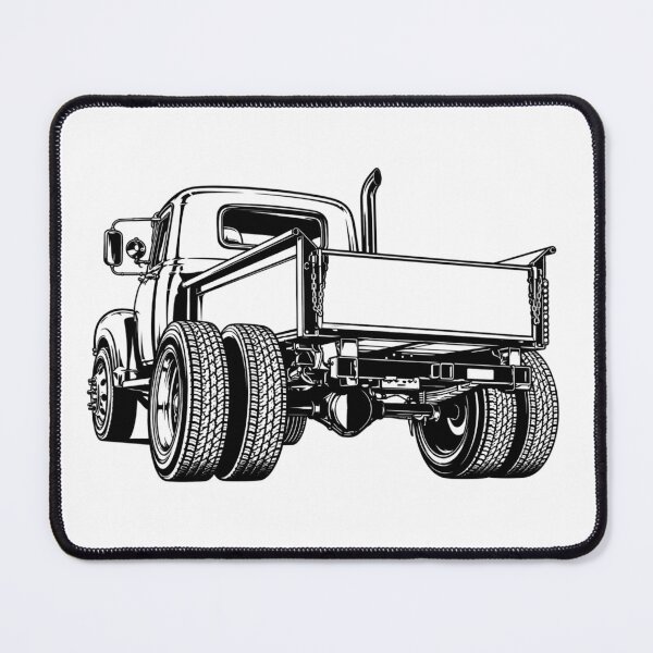 Item preview, Vintage Heavy-Duty Truck – Black Line Art designed and sold by Hughey-Builds.