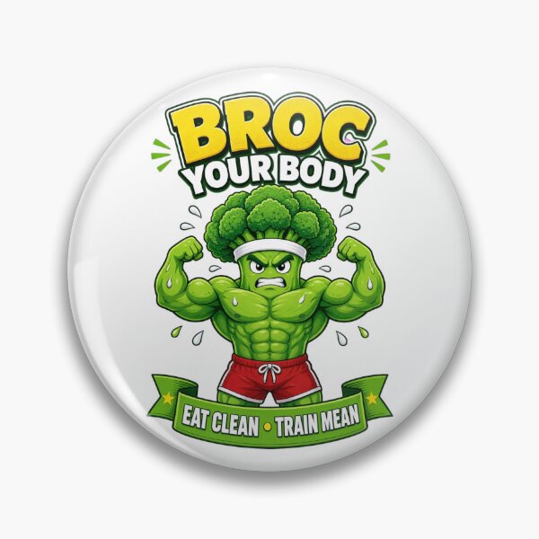 Item preview, Funny Broccoli Gym Shirt Broc Your Body Eat Clean Train Mean Vegan designed and sold by StrongEveryDayStore.