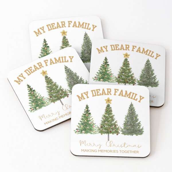 Item preview, My Dear Family Merry Christmas Trees Holiday Design designed and sold by tarzbol.