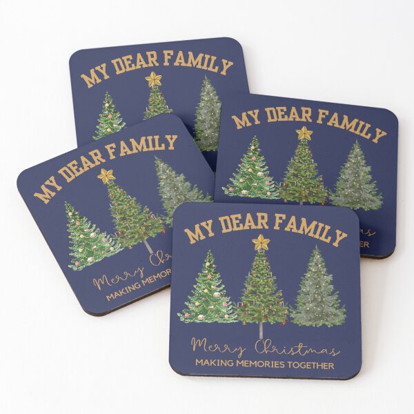 Item preview, My Dear Family Merry Christmas Trees Holiday Design designed and sold by tarzbol.