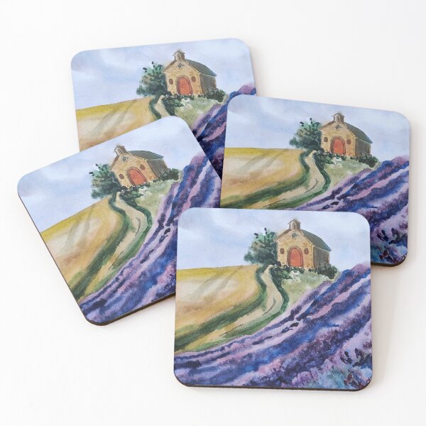 Item preview, Lavender Fields and Chapel designed and sold by Ala Lopatniov.