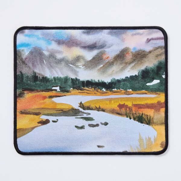 Item preview, Mountain Lake in Autumn designed and sold by Ala Lopatniov.