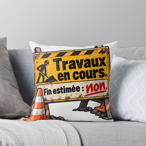 Item preview, Travaux En Cours Fin Estimee Non Construction Montreal designed and sold by JAZZY-DESIGN.