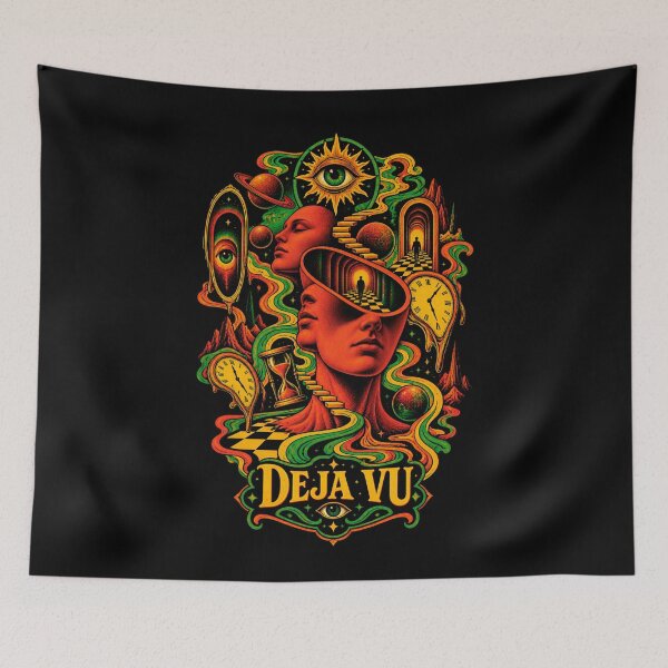 Item preview, Déjà Vu Surrealism – Psychedelic Time Loop and Cosmic Eye  designed and sold by SidTastic .