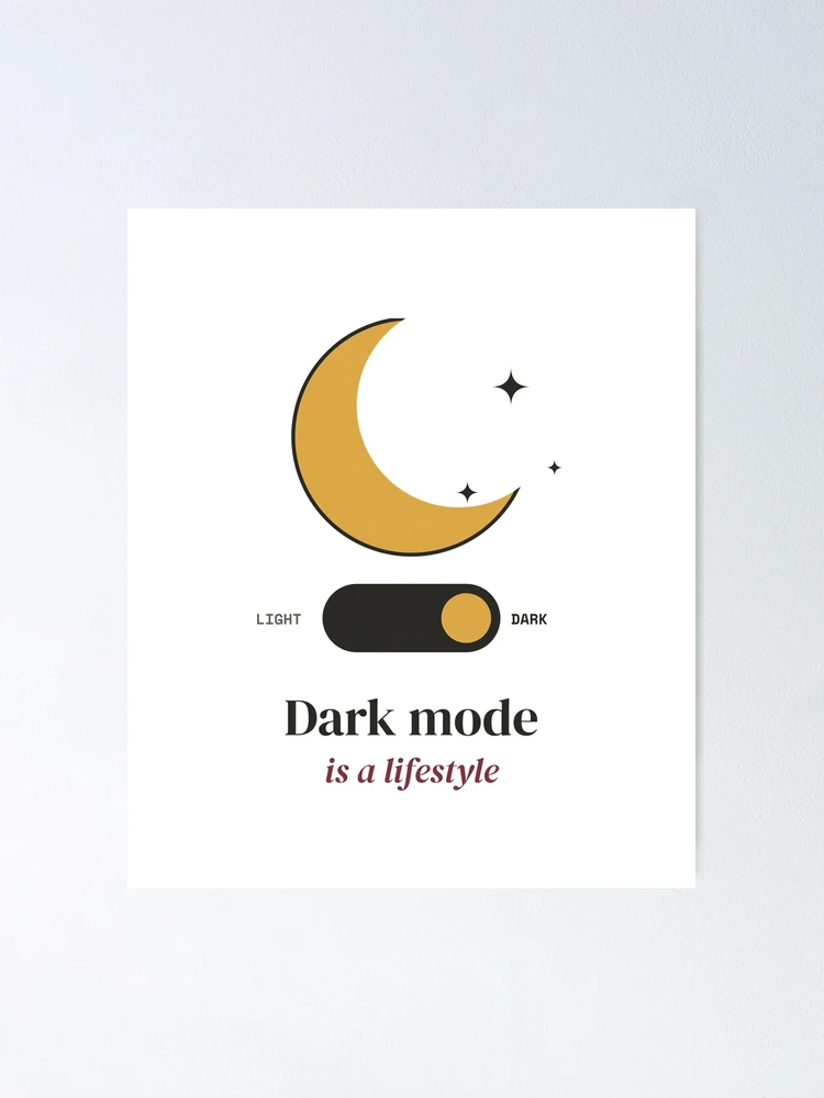 Imagen 1 de 3, Póster con la obra Dark Mode Is a Lifestyle - Moon Toggle Programmer, diseñada y vendida por Rilindi.