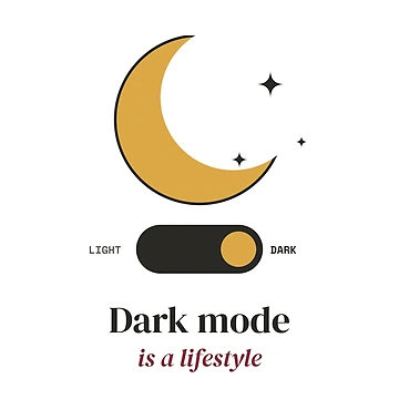 Imagen de la obra Dark Mode Is a Lifestyle - Moon Toggle Programmer de Rilindi