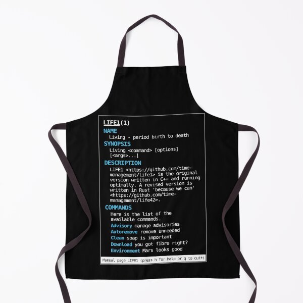 Item preview, Linux - parte de un manual de vida (como una página man de Linux) designed and sold by LittleGreyMan2026.