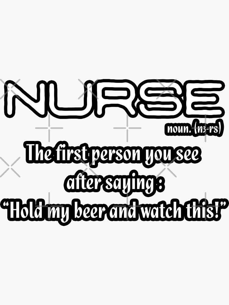 Set of 2 Funny Nurse Nursing Stickers - 3 Inch Circle Stickers 3 x 3  Humor