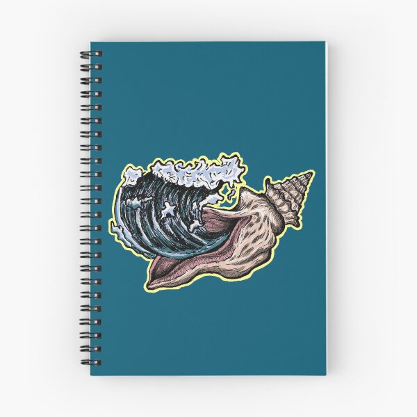 Item preview, Seashell & Wave | Vintage Ocean Art | Coastal Illustration designed and sold by Half Mess.
