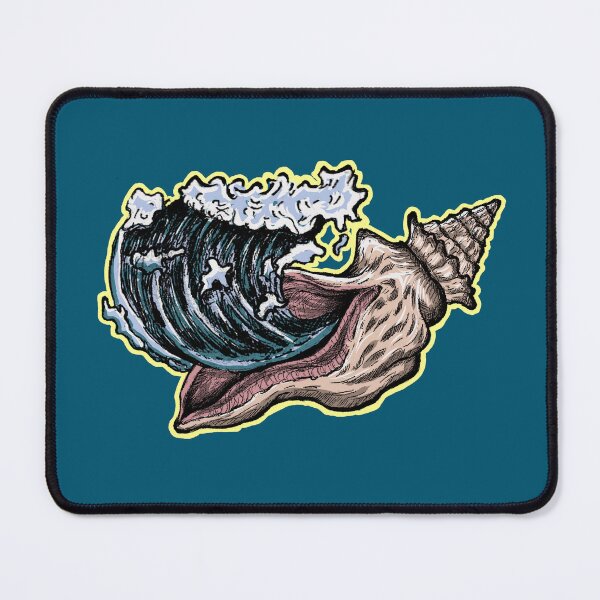 Item preview, Seashell & Wave | Vintage Ocean Art | Coastal Illustration designed and sold by Half Mess.