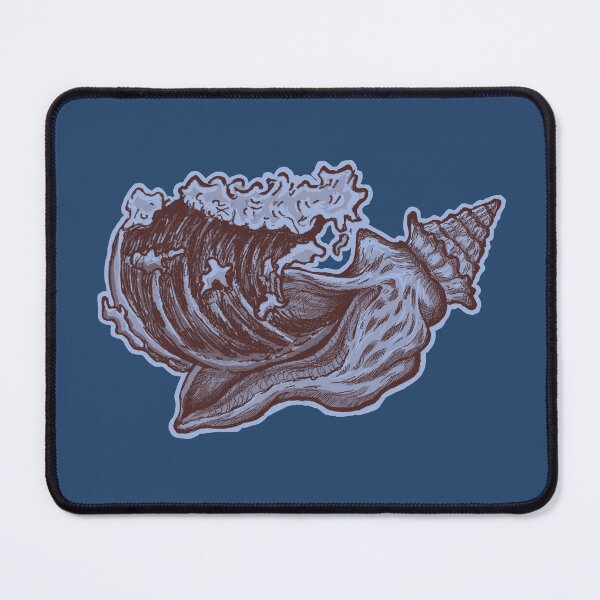 Item preview, Seashell & Wave | Vintage Ocean Art | Coastal Illustration designed and sold by Half Mess.