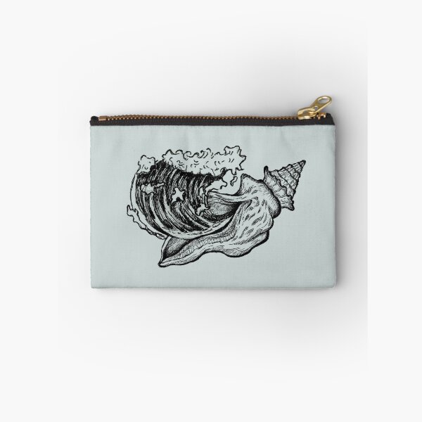 Item preview, Seashell & Wave | Vintage Ocean Art | Coastal Illustration designed and sold by Half Mess.