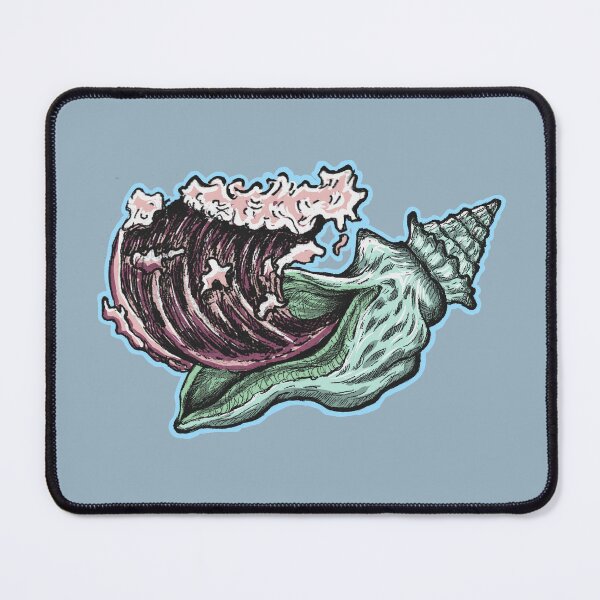 Item preview, Seashell & Wave | Vintage Ocean Art | Coastal Illustration designed and sold by Half Mess.