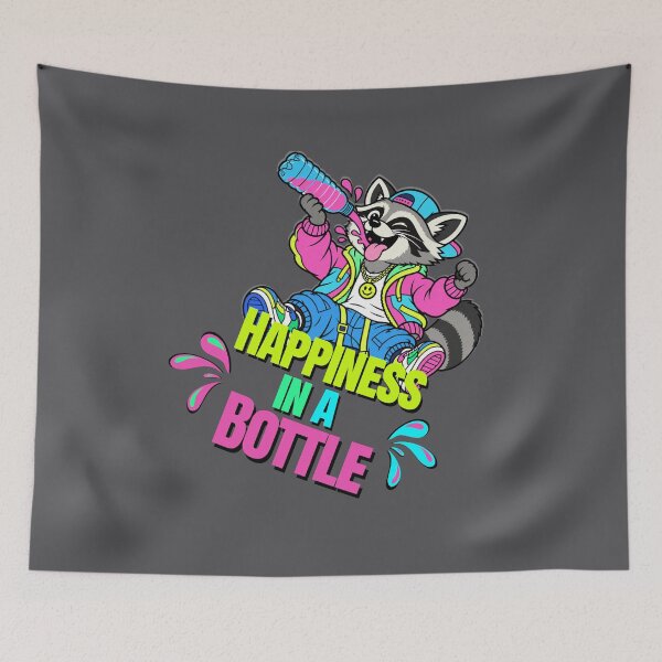 Item preview, Happiness in a Bottle? – Sarcastic Raccoon designed and sold by Aimetoi.