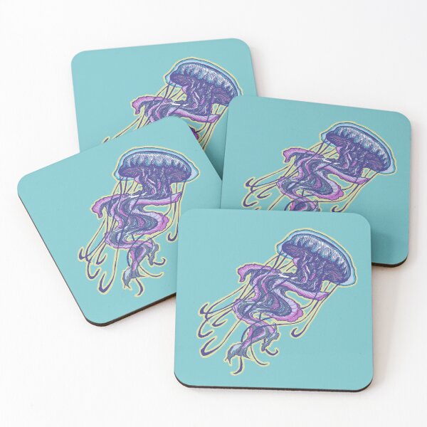 Item preview, Floating Jellyfish | Surreal Ocean Art | Sea Life Illustration designed and sold by Half Mess.