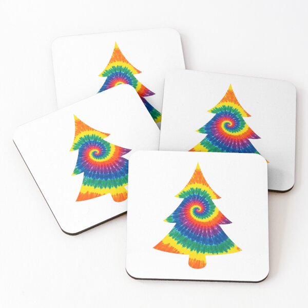 Item preview, Tie Dye Christmas Tree Retro Holiday Spirit Colorful Groovy Xmas designed and sold by noctivaganta.