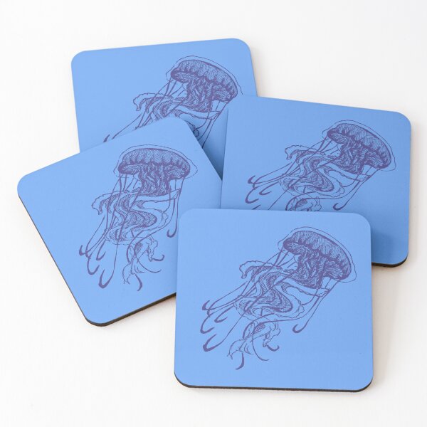 Item preview, Floating Jellyfish | Surreal Ocean Art | Sea Life Illustration designed and sold by Half Mess.