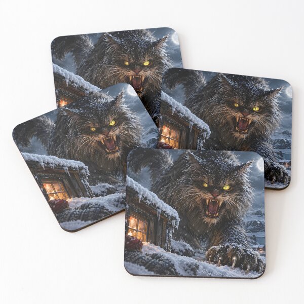 Item preview, Icelandic Yule Cat – Terrifying Christmas Monster in a Snowy Winter Night designed and sold by Sybille-Yates.