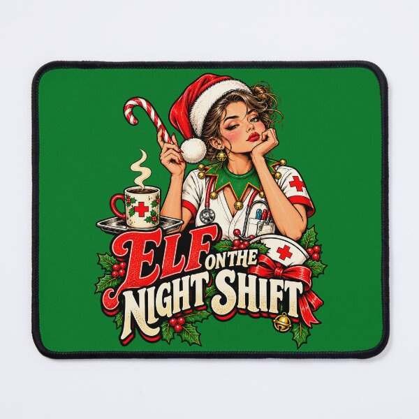 Item preview, Elf on the Night Shift | Elf Night Shift Nurse designed and sold by Furflix.