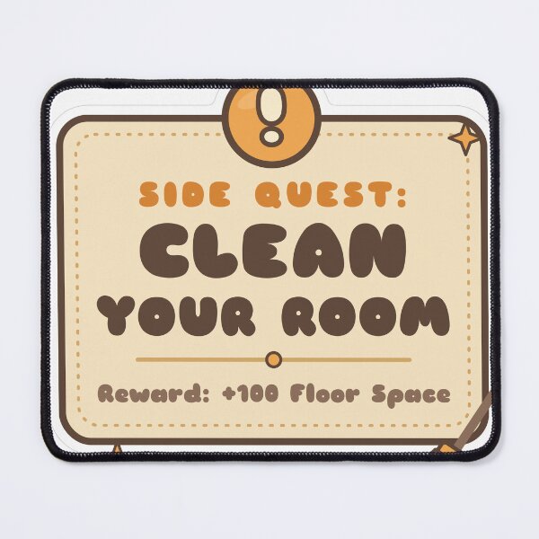 Item preview, Side Quest Clean Your Room Sticker, Funny Gamer Gift, RPG Quest Design, Teen Room Humor designed and sold by MinimalMotif.