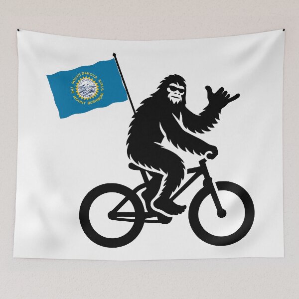 Item preview, Bigfoot Cycling South Dakota Flag designed and sold by Esskay Designs.
