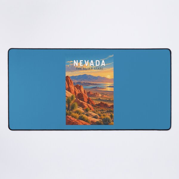 Item preview, Nevada Illustration Travel Art Vintage designed and sold by KrisSidDesigns.