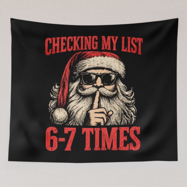 Item preview, Checking My List Sarcastic Cool Santa designed and sold by davidtranxa.