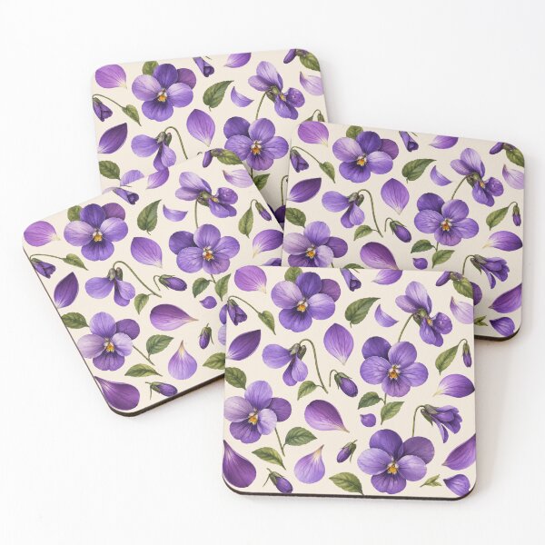 Item preview, Purple Violet Botanical Floral Pattern designed and sold by MarselArt.