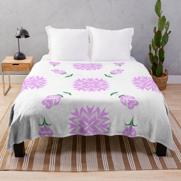 Item preview, Pink Floral Mandala and Stylized Flower Bud Decorative Motif Collection on White Background designed and sold by Ei-Ei.