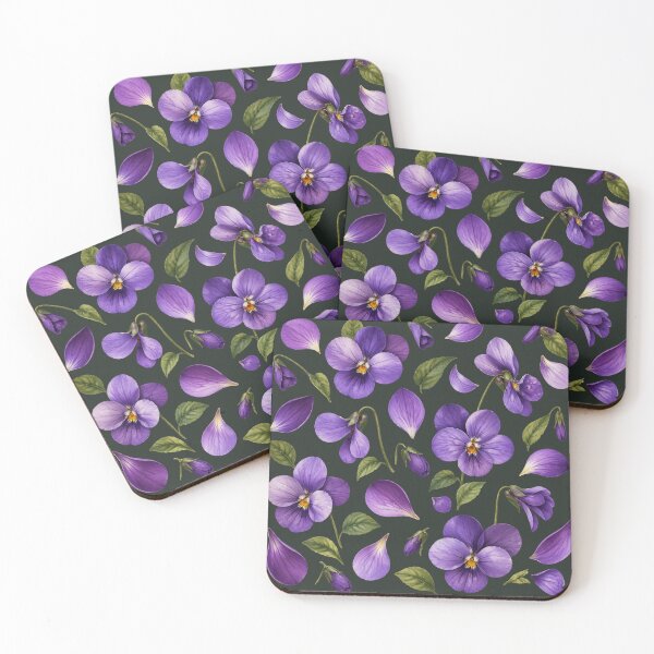 Item preview, Purple Violet Botanical Floral Pattern designed and sold by MarselArt.