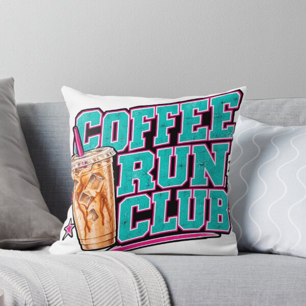 Aperçu de l'œuvre Coffee Run Club Retro Iced Coffee Varsity créée et vendue par Affiliora.