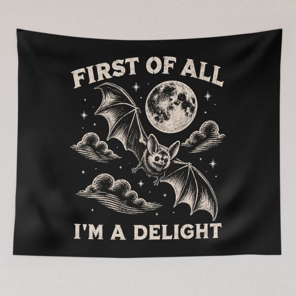 Item preview, First Of All Im A Delight Sarcastic Bat Full Moon designed and sold by davidtranxa.