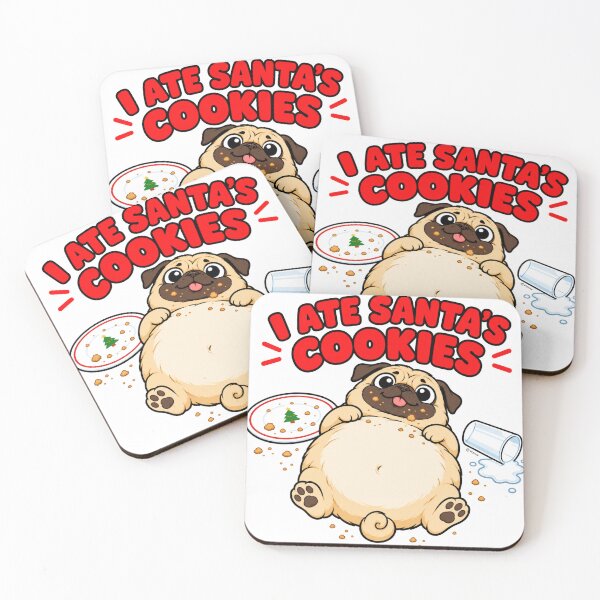 Item preview, I Ate Santa’s Cookies – Funny Christmas Pug designed and sold by Nina Viva.
