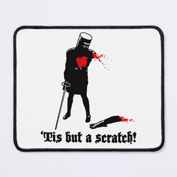 Item preview, Tis But A Scratch Black Knight Funny Medieval Flesh Wound designed and sold by Designart68.