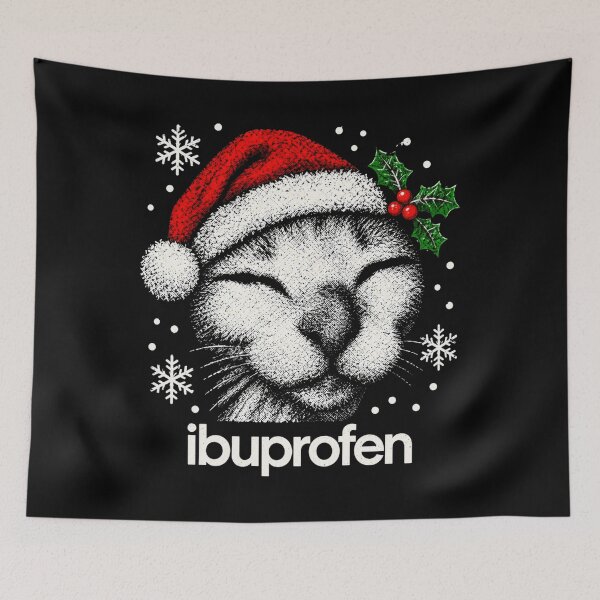 Item preview, Ibuprofen Christmas Cat Hangover Holiday designed and sold by davidtranxa.