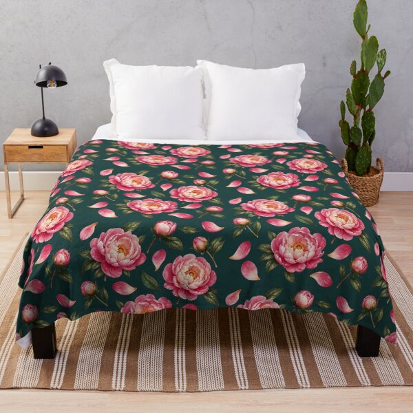 Item preview, Coral Pink Peony Botanical Pattern designed and sold by MarselArt.