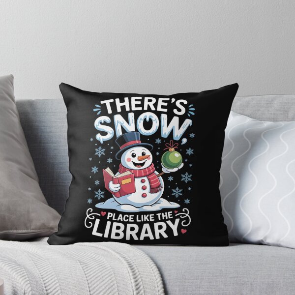 Item preview, Theres Snow Place Like The Library Book Snowman Art designed and sold by jkrphoto.