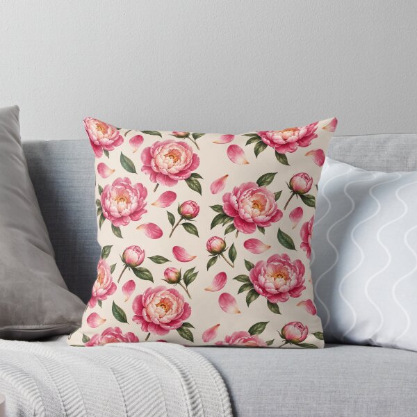Item preview, Coral Pink Peony Botanical Pattern designed and sold by MarselArt.